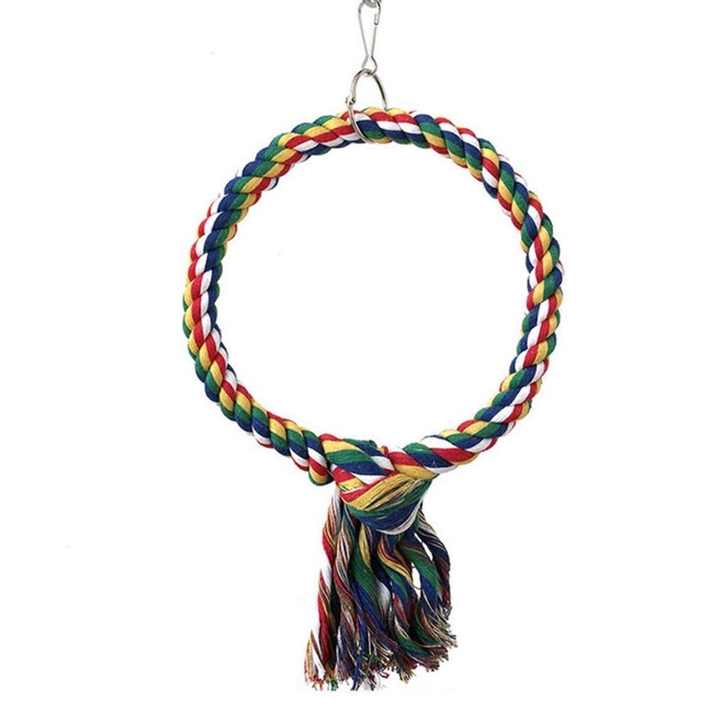 Litewoo Bird Swing Toy Colorful Cotton Rope Perches for Parrots Budgie Parakeet Cockatiel Conure Finch Lovebird - Image 3